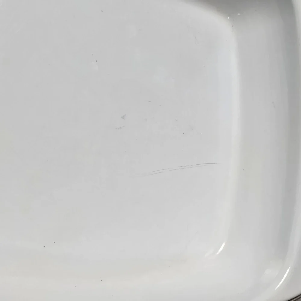 KitchenAid Roasting Pan Large White Enamel Rectangular Casserole Dish Vintage